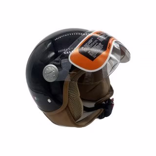 Jet helm Beon Fashion Luxe glans zwart