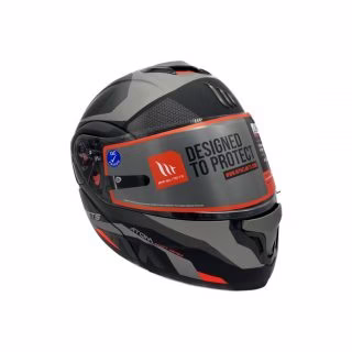 Helm Atom mat zwart fluor rood